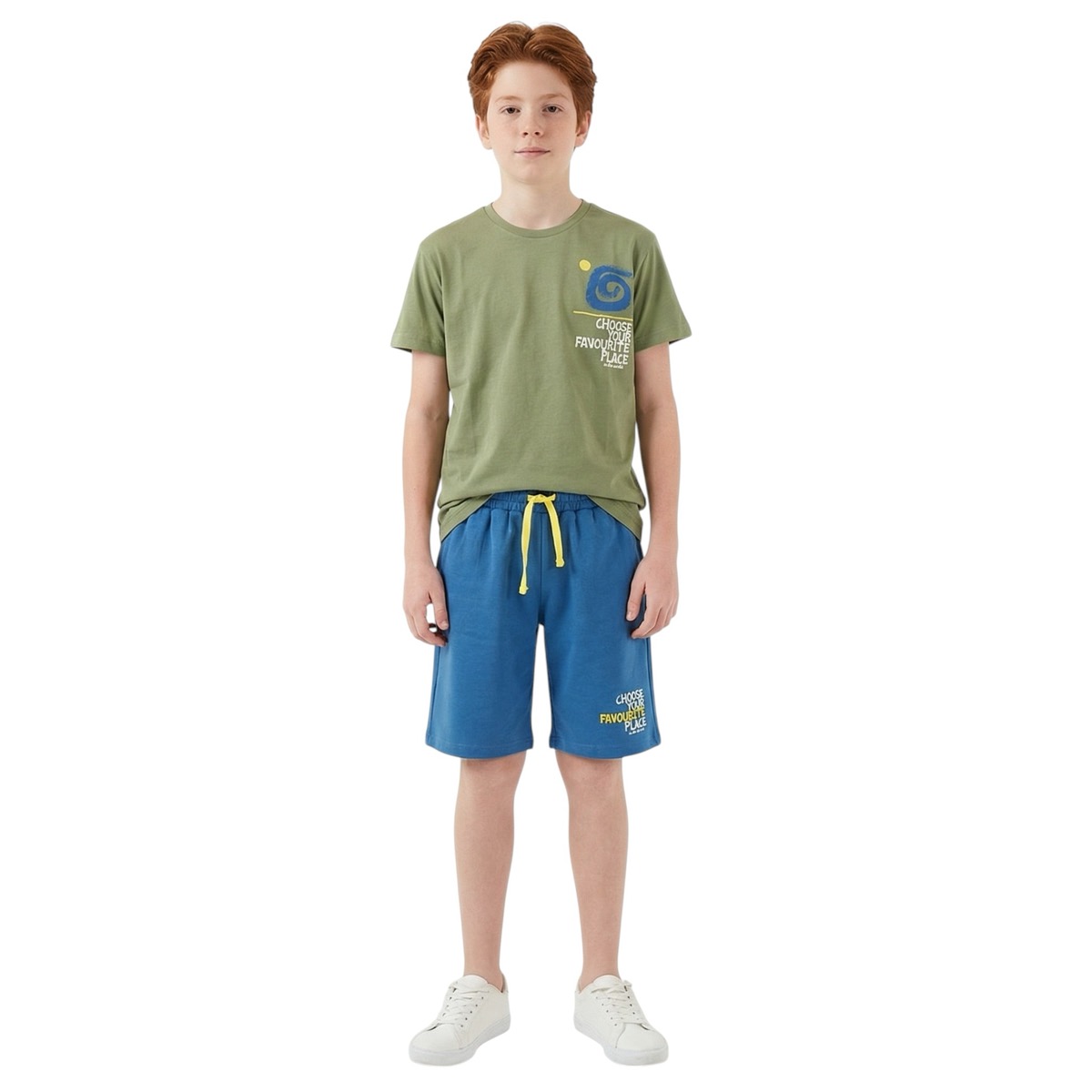 Trax σετ μπλούζα και σορτσάκι «Choose Your Favorite Place»