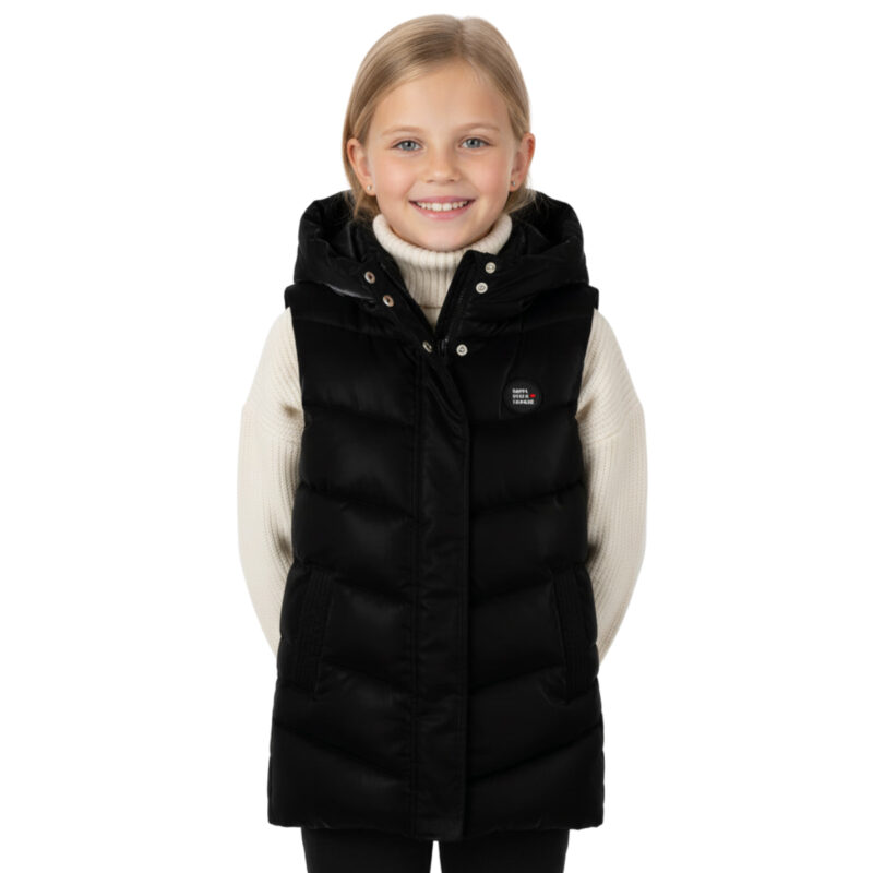 Εβίτα αμάνικο μπουφάν κοριτσίστικο μαύρο