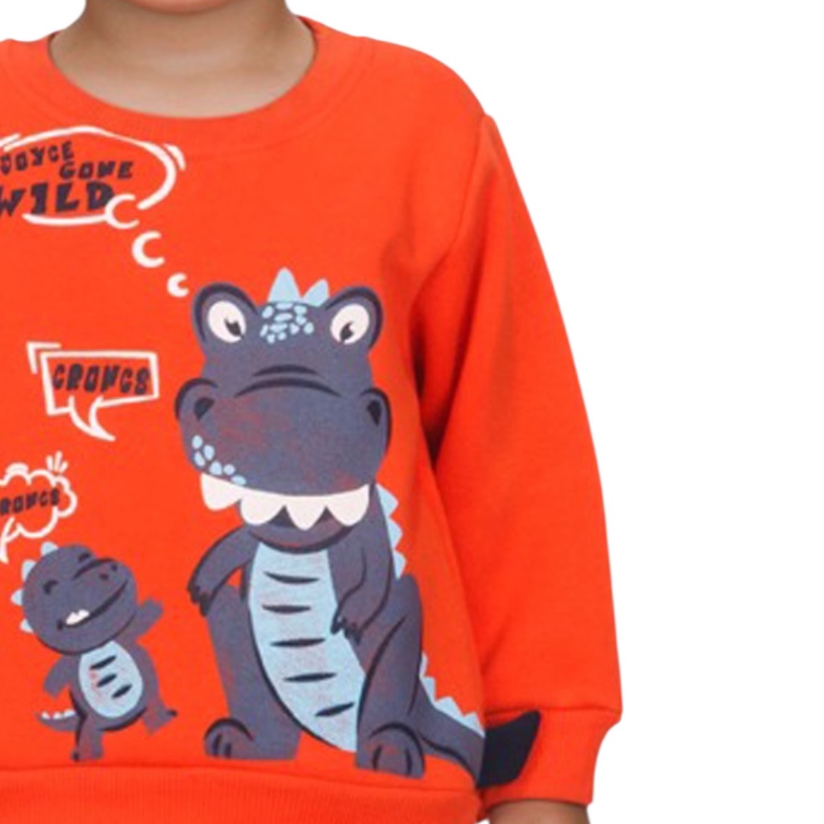 Πορτοκαλί μπλούζα για αγόρι με στάμπα δεινόσαυρο