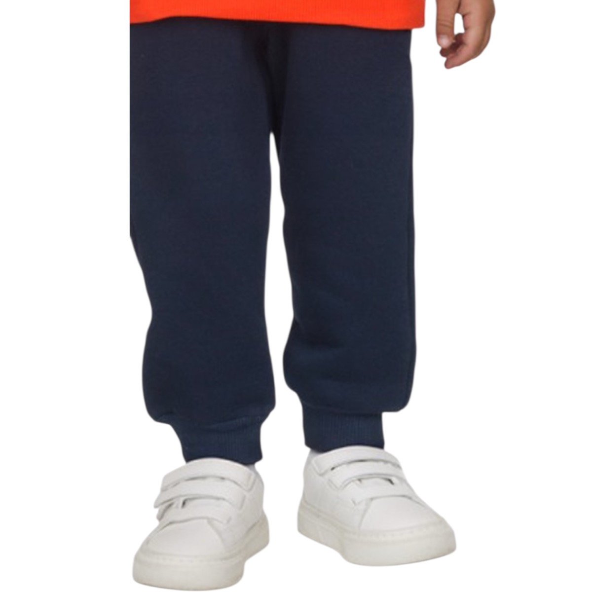 Μπλε παντελόνι φόρμας με λάστιχο στη μέση και τελειώματα