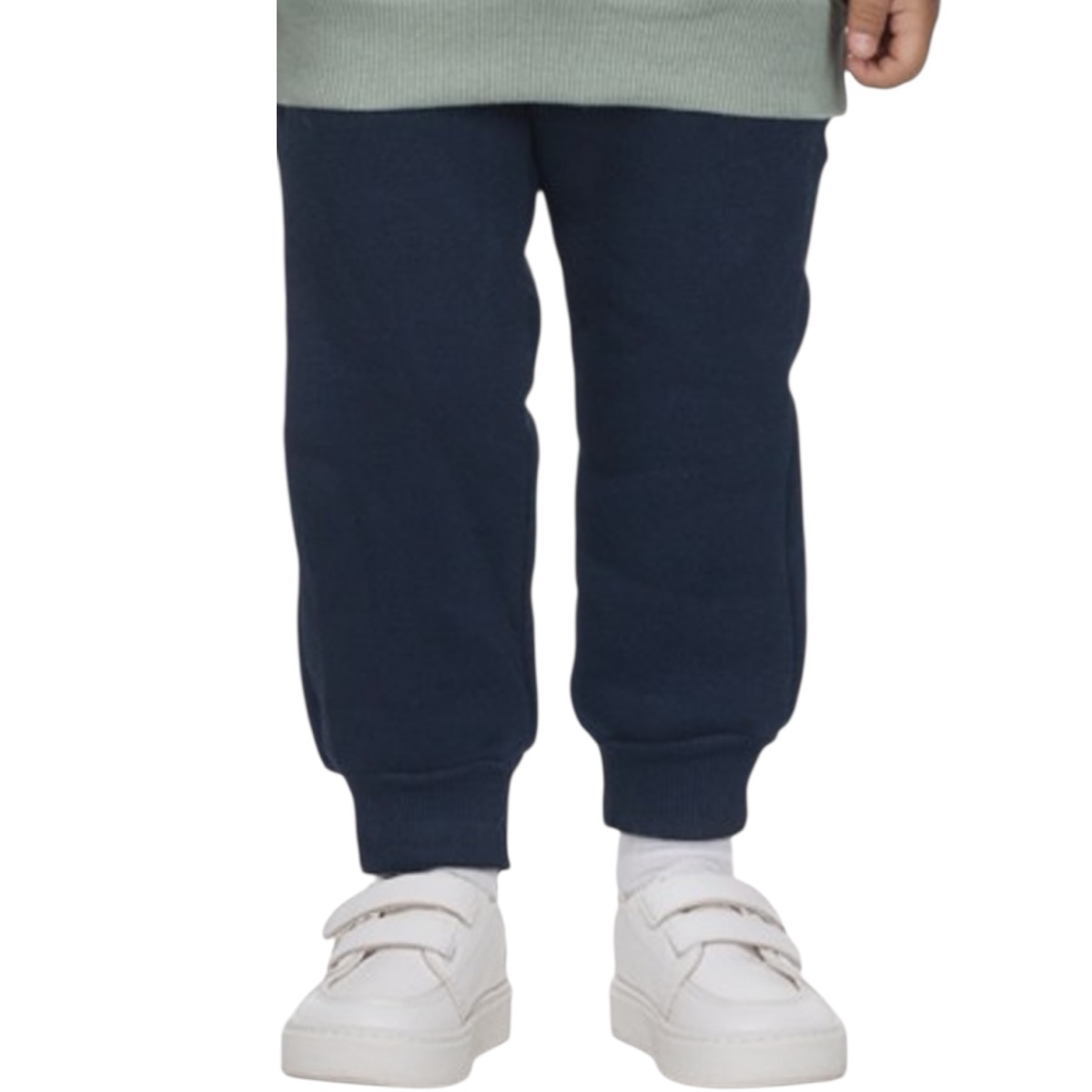 Μπλε παντελόνι φόρμας με λάστιχο στη μέση και τελειώματα