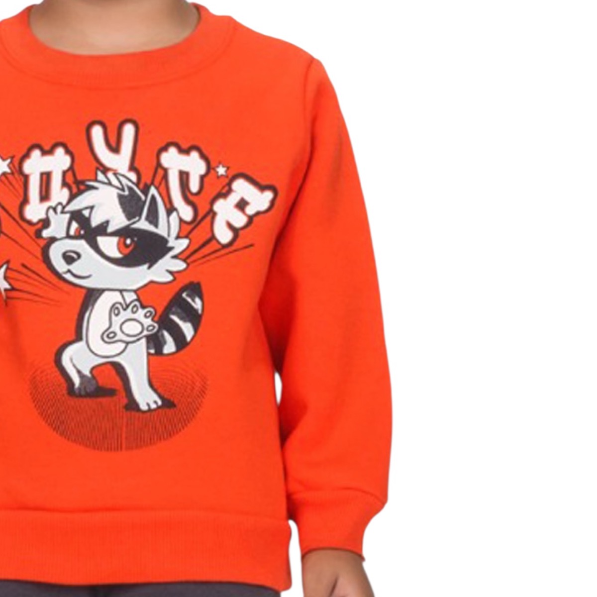 Πορτοκαλί μπλούζα για αγόρι με στάμπα ρακούν