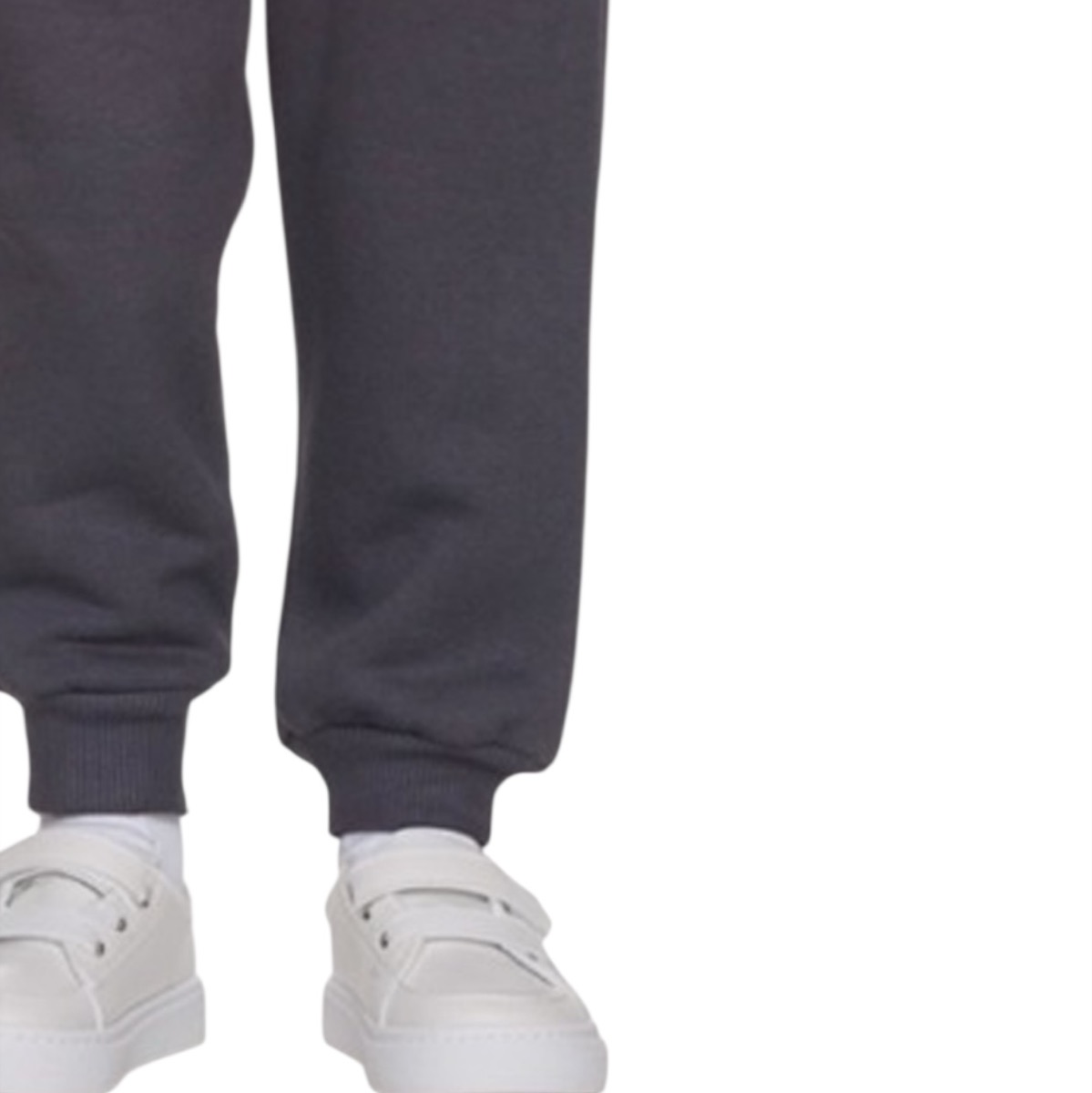 Γκρι παντελόνι φόρμας με λάστιχο στη μέση και τελειώματα