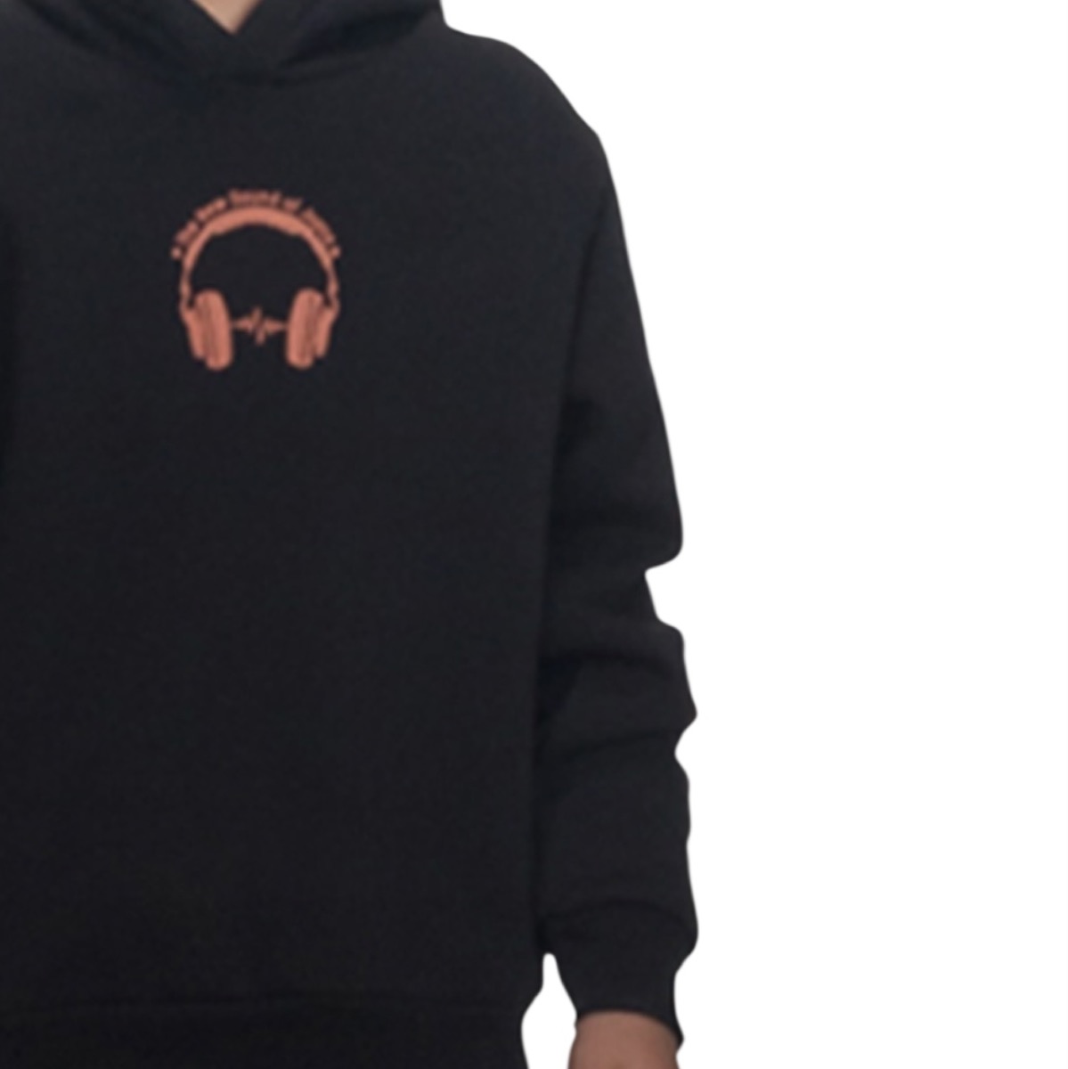 Παιδικό σετ φόρμας αγόρι με κουκούλα σε μαύρο και καφέ χρώμα