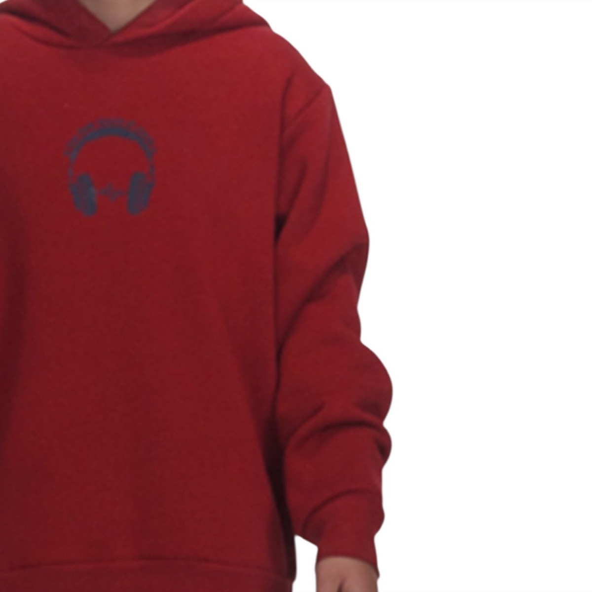 Παιδικό σετ φόρμας αγόρι με κουκούλα σε μπορντό και μπλε χρώμα