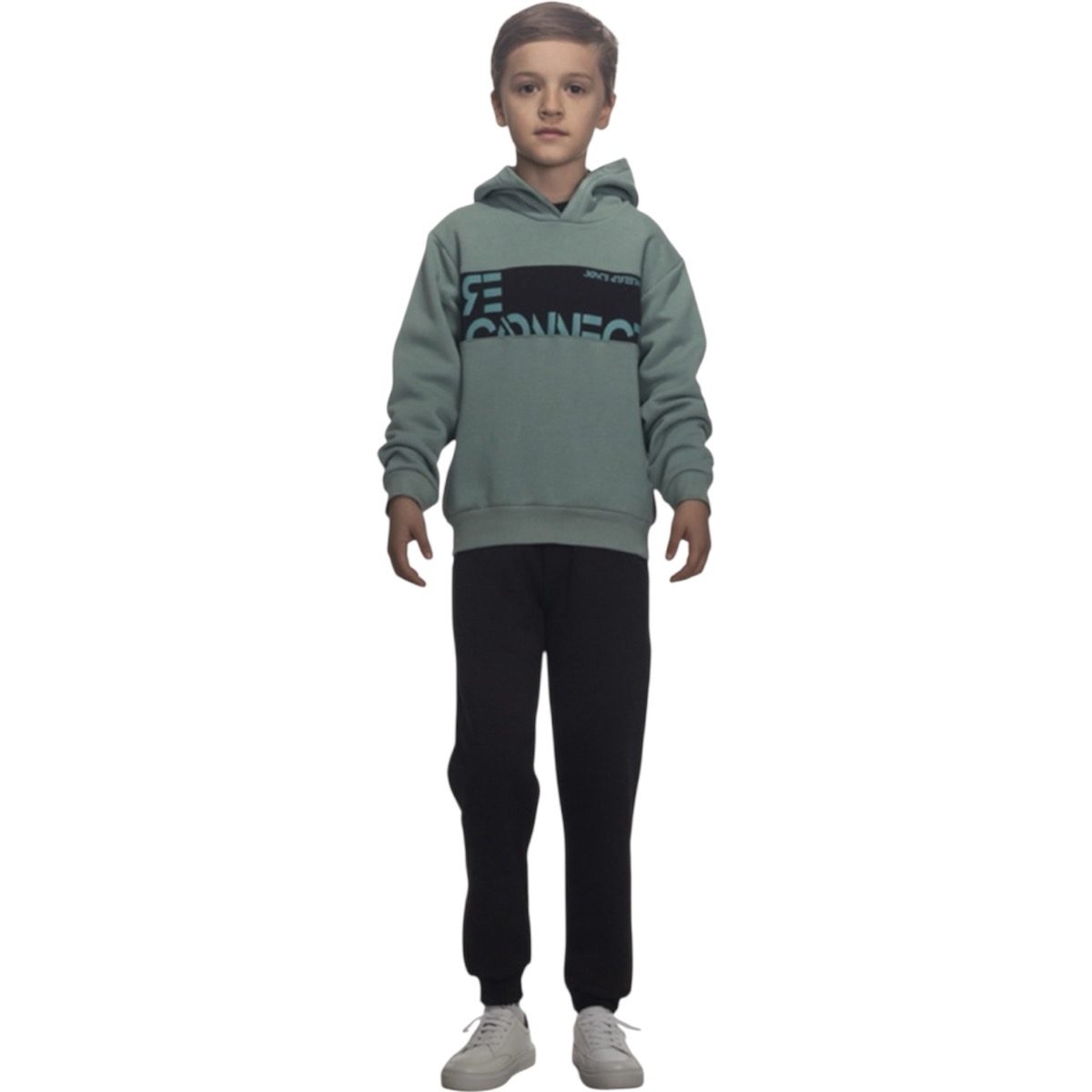 Joyce σετ φόρμας Green Connect πράσινη μπλούζα με κουκούλα