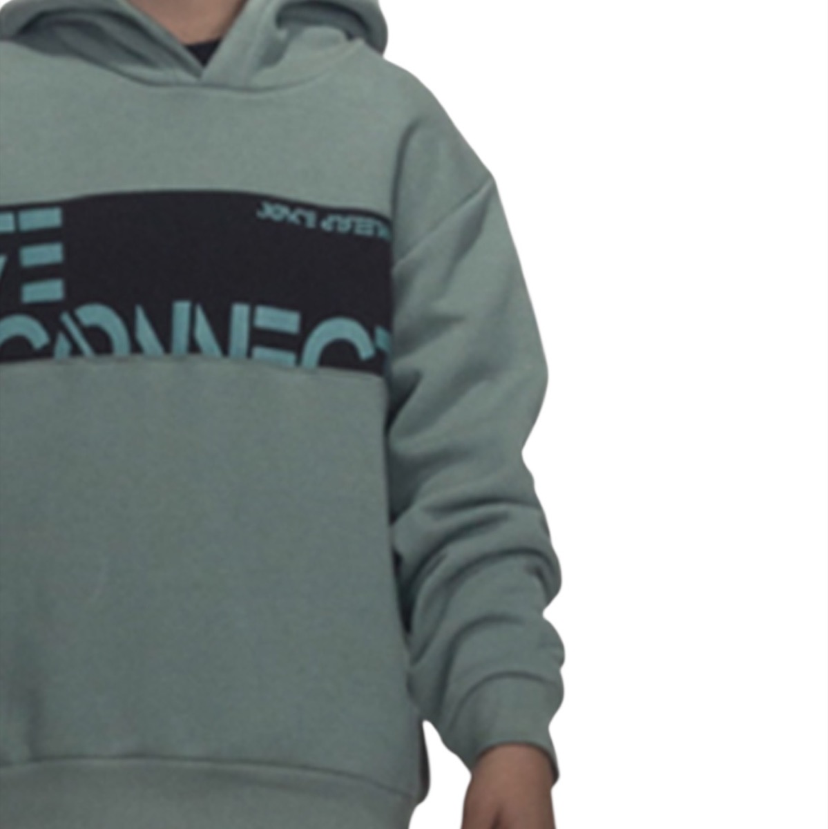 Παιδικό σετ φόρμας αγόρι με κουκούλα σε πράσινο και μαύρο χρώμα