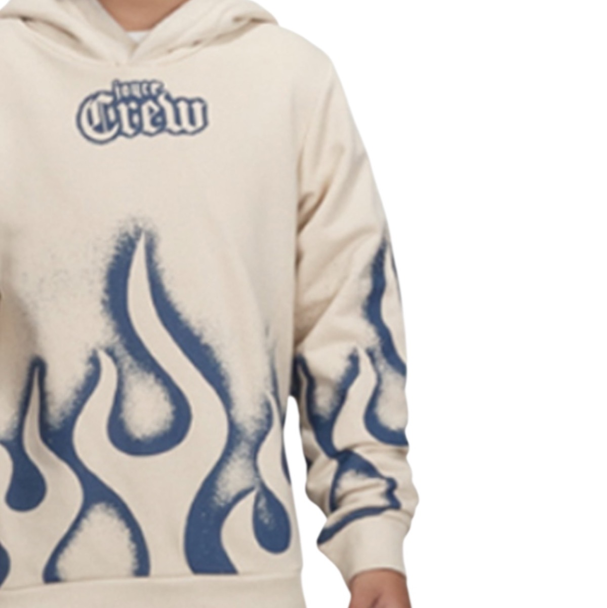 Μπλούζα με στάμπες σε εμπρός μέρος και μανίκια με λάστιχα