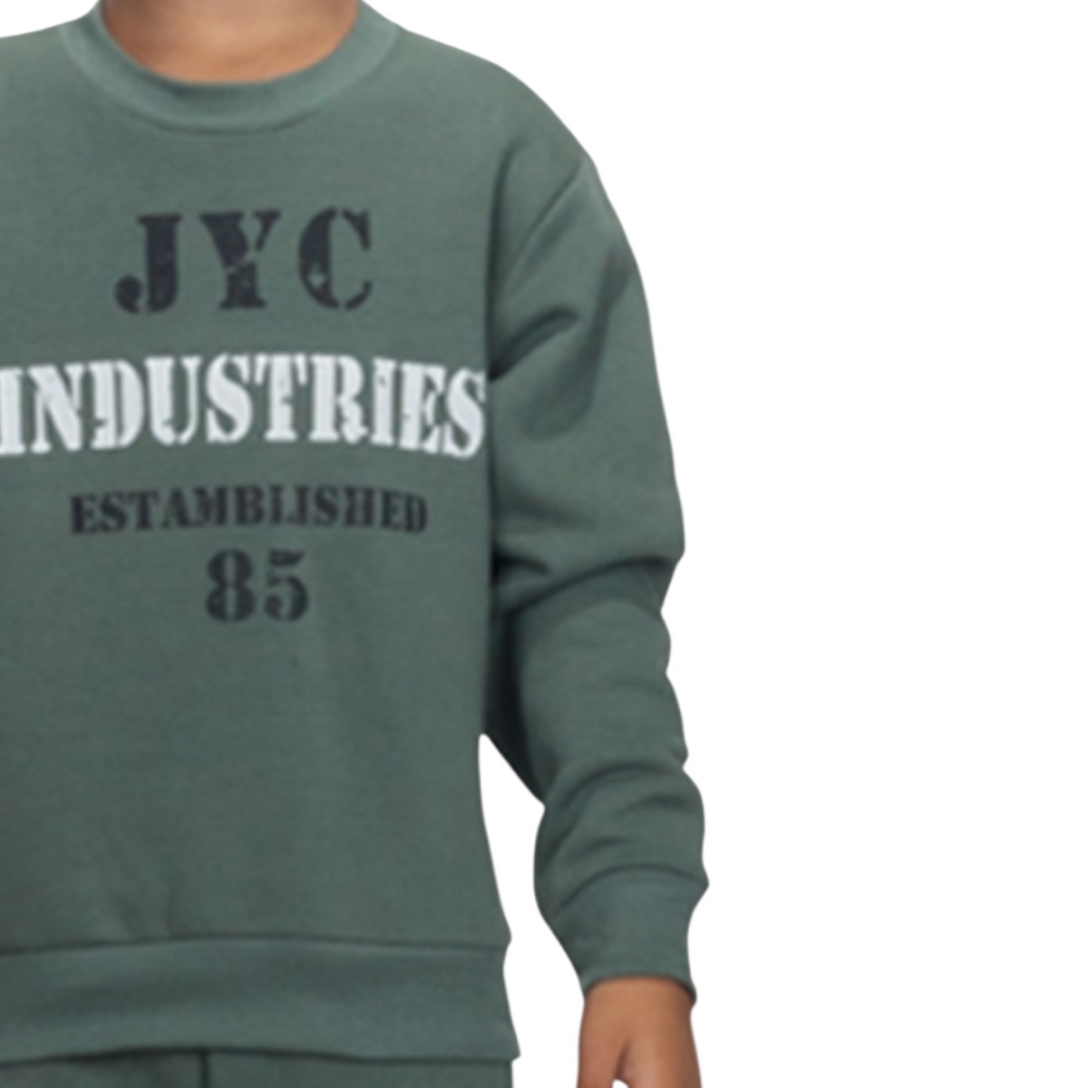 Πράσινη φόρμα για αγόρια με απαλό εσωτερικό χνούδι