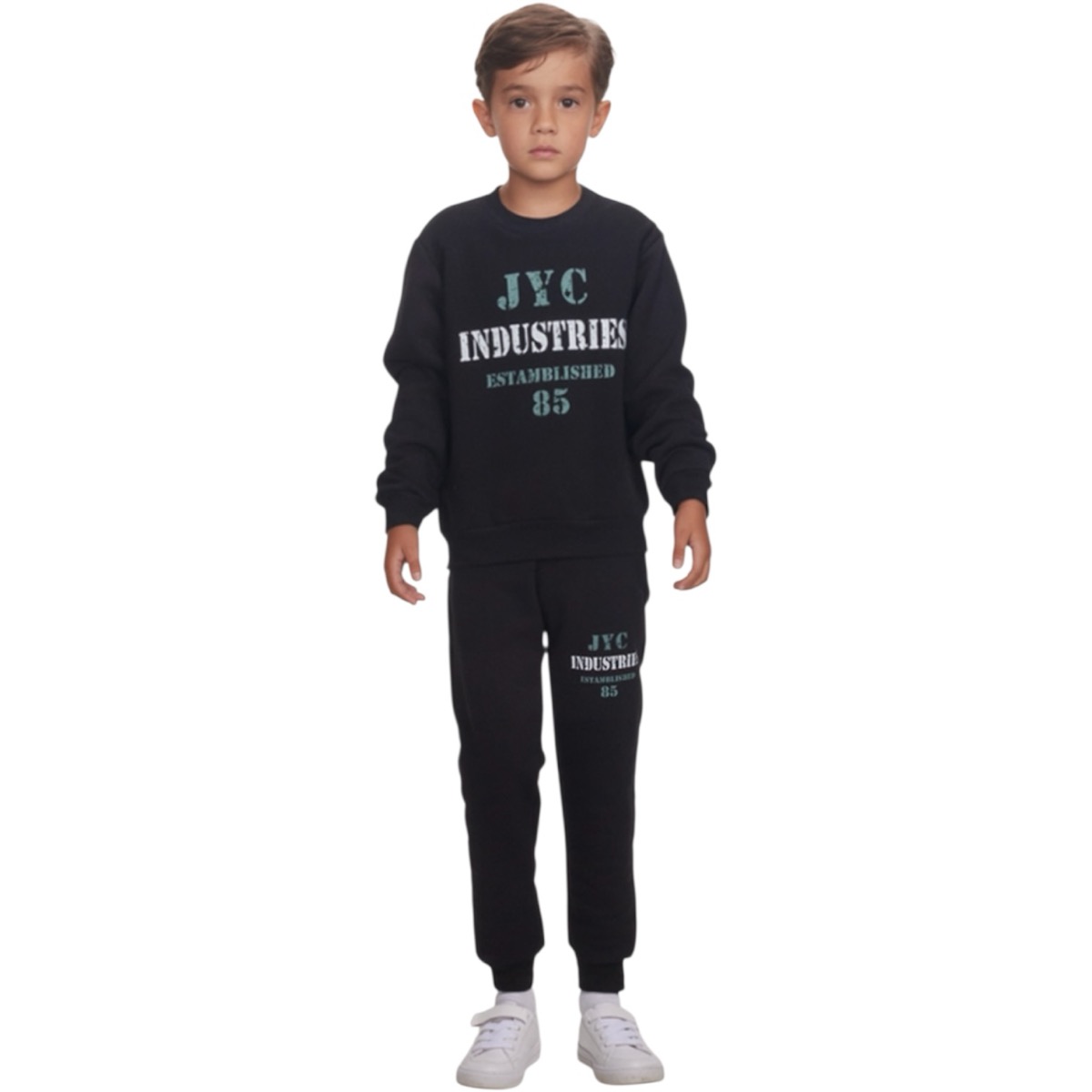 Joyce σετ φόρμας αγόρι μαύρο με χνούδι