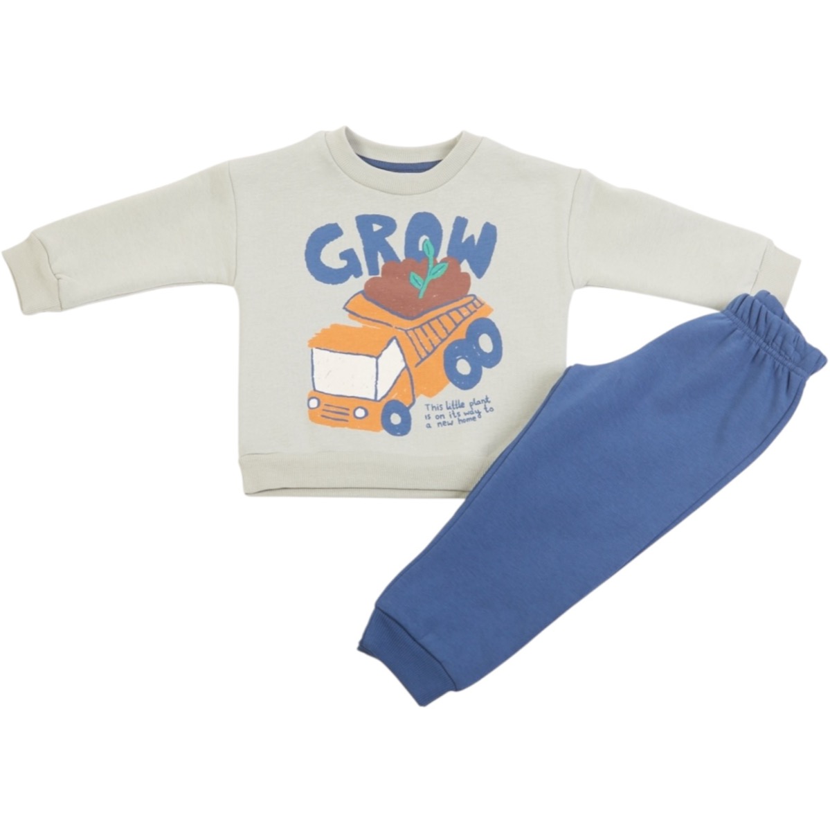 Trax σετ φόρμας αγόρι βεραμάν Grow με χνούδι