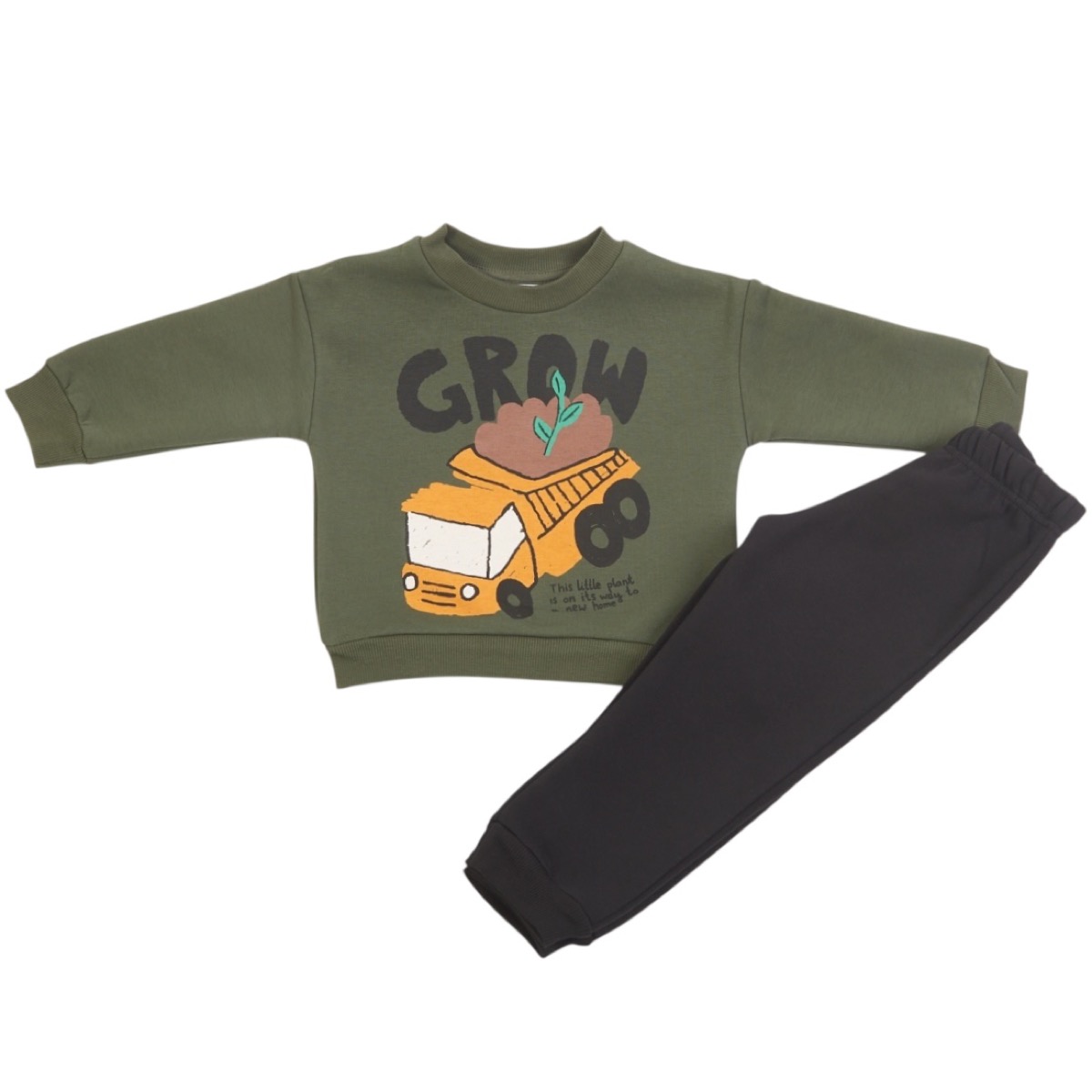 Σετ φόρμας Trax αγόρι πράσινο και μαύρο για τον χειμώνα