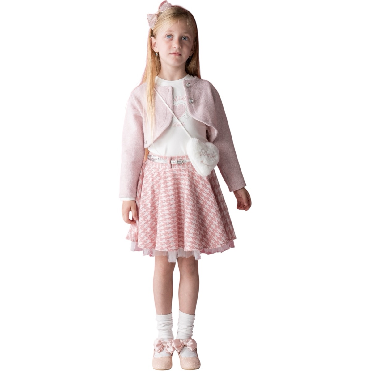 Χειμερινό σετ πέντε τεμαχίων για κορίτσια με φούστα