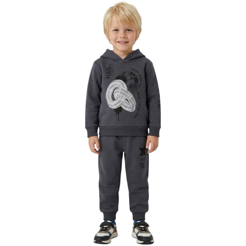 Hashtag σετ φόρμας με κουκούλα και χνούδι «Have A Good Time»