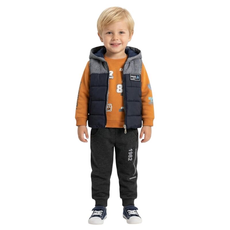 Hashtag σετ τριών τεμαχίων με χνούδι «Top Style»