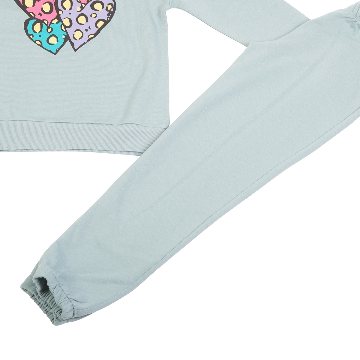 Σετ από βαμβακερό φούτερ με χνούδι