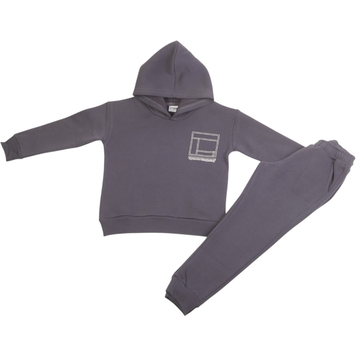 Trax σετ φόρμας για αγόρι γκρι με κουκούλα