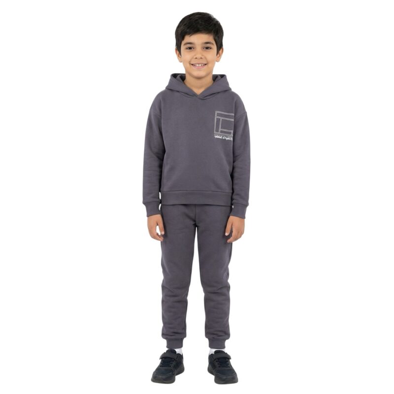 Trax σετ φόρμας με κουκούλα και χνούδι «Less Though More Action»