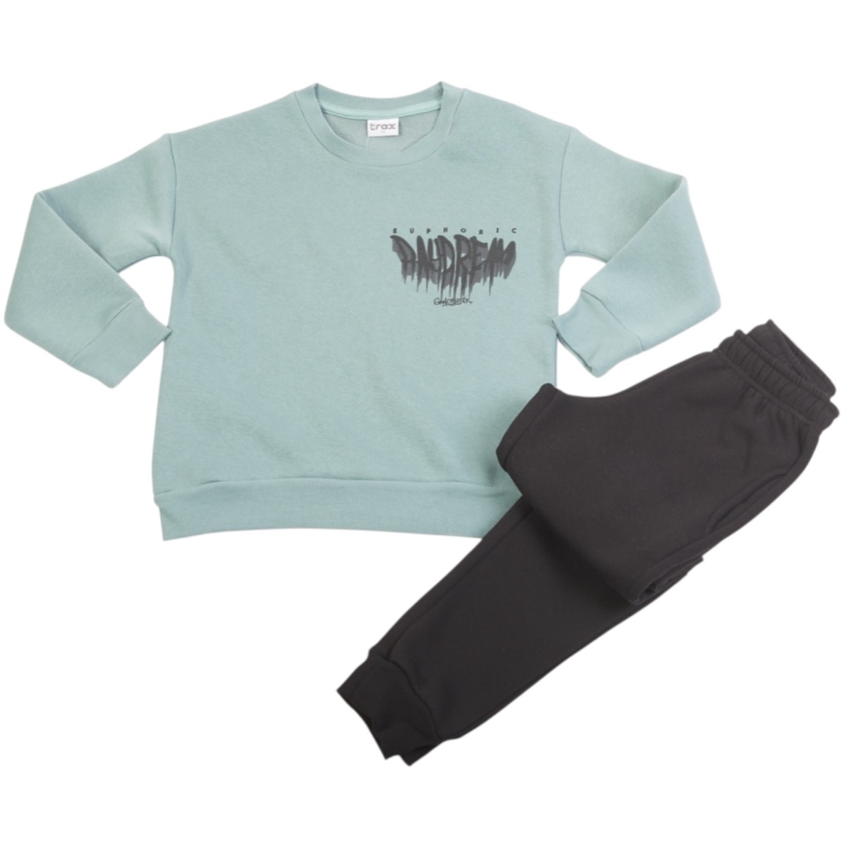 Trax σετ φόρμας αγόρι βεραμάν με χνούδι