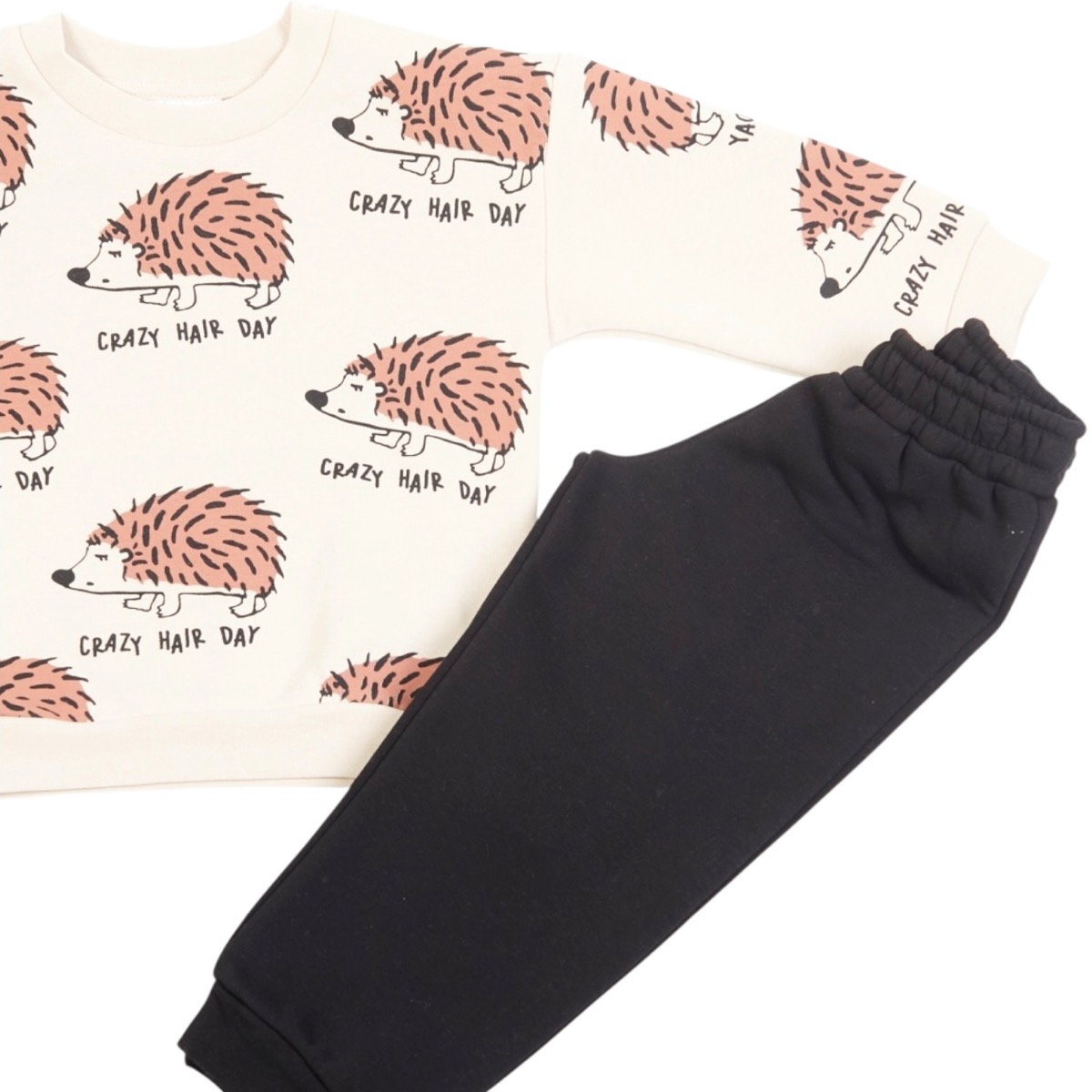 Χειμερινό σετ φόρμας αγόρι Trax μπεζ και μαύρο