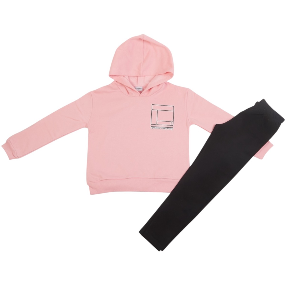 Trax σετ μπλούζα κουκούλα και κολάν για κορίτσι χειμώνα