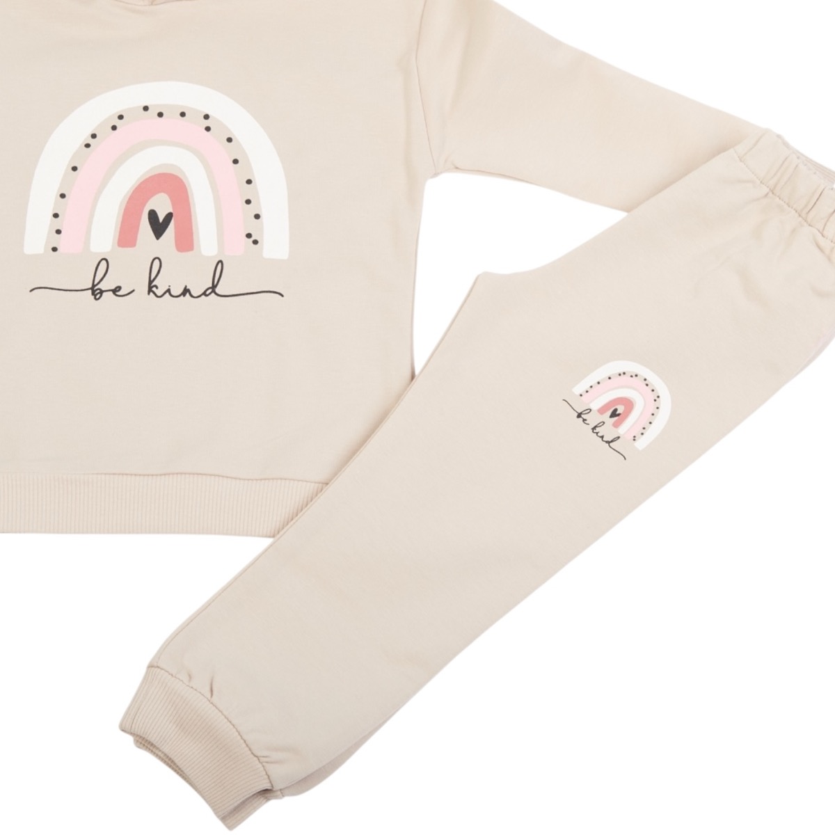 Σετ φόρμας από λεπτό φούτερ με χνούδι εσωτερικά