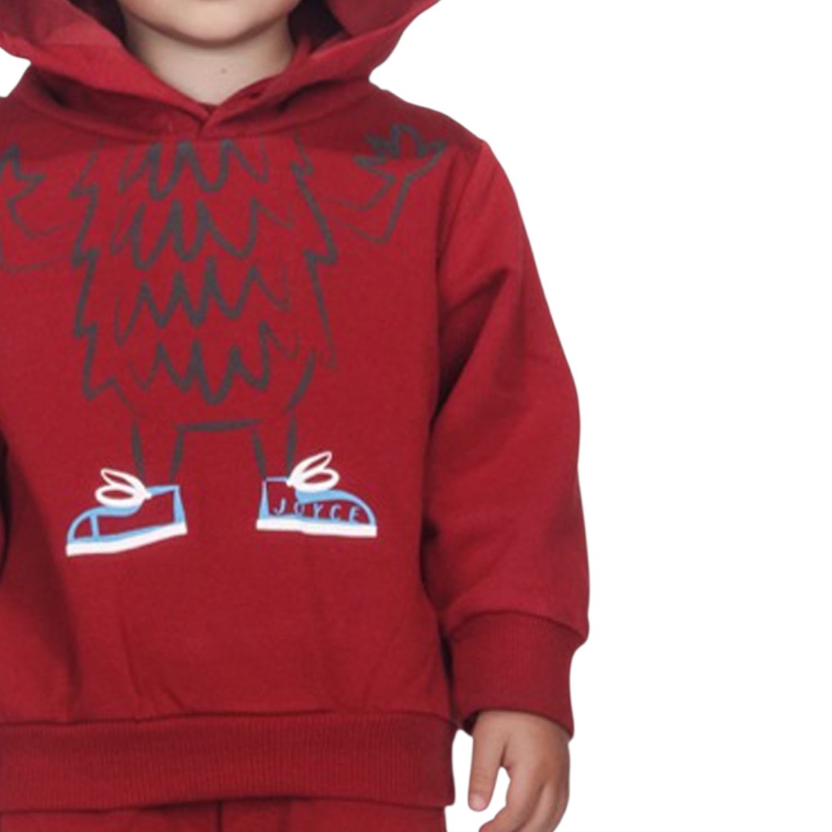 Μπορντό παιδικό σετ φόρμας για αγόρι με στάμπα