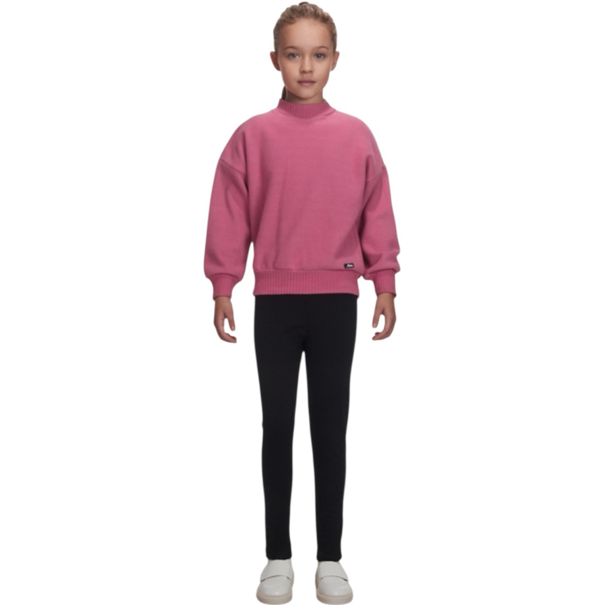 Μοβ παιδική μπλούζα κορίτσι με χνουδωτή υφή και λάστιχα