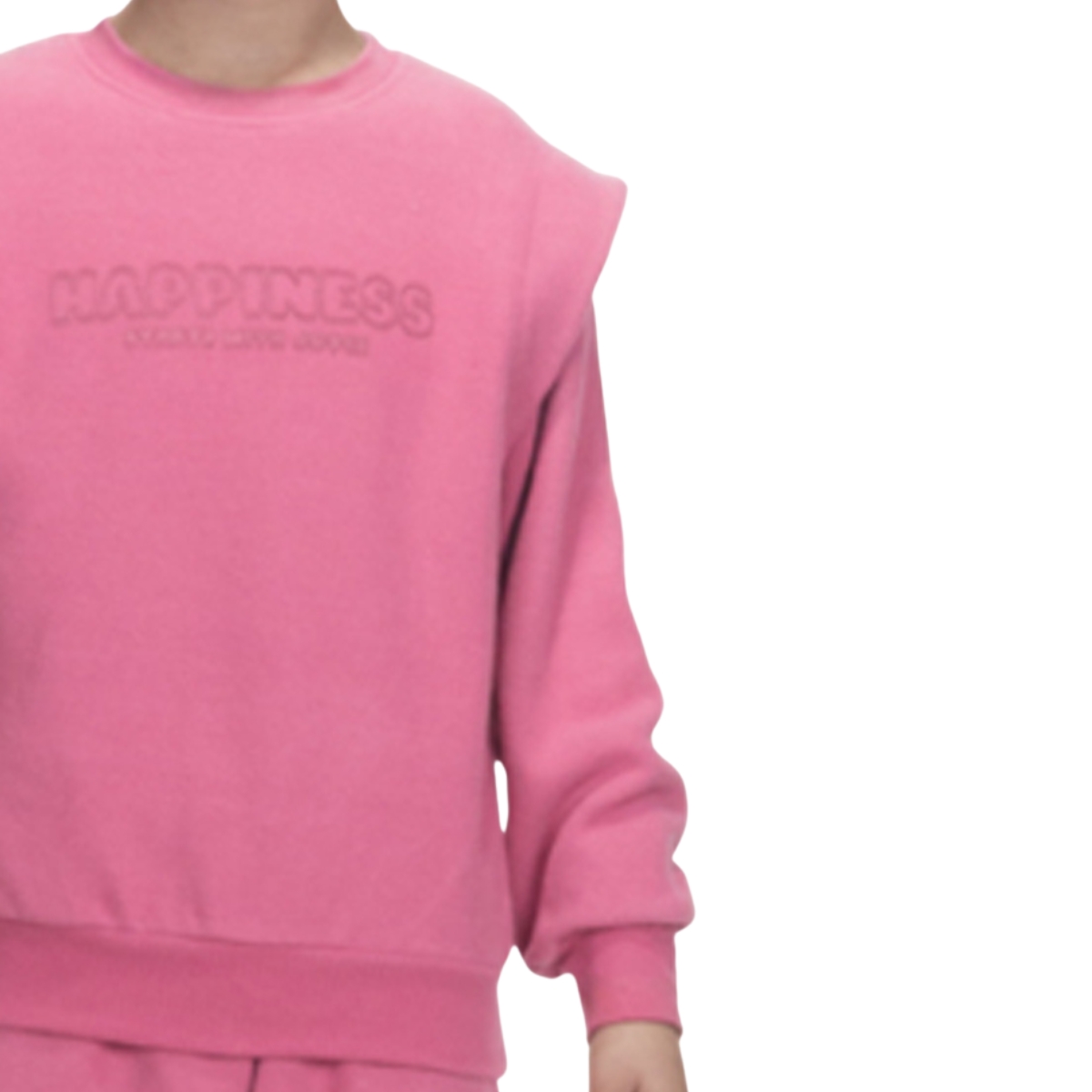 Παιδικό σετ φόρμας κορίτσι ροζ με χνουδωτή υφή