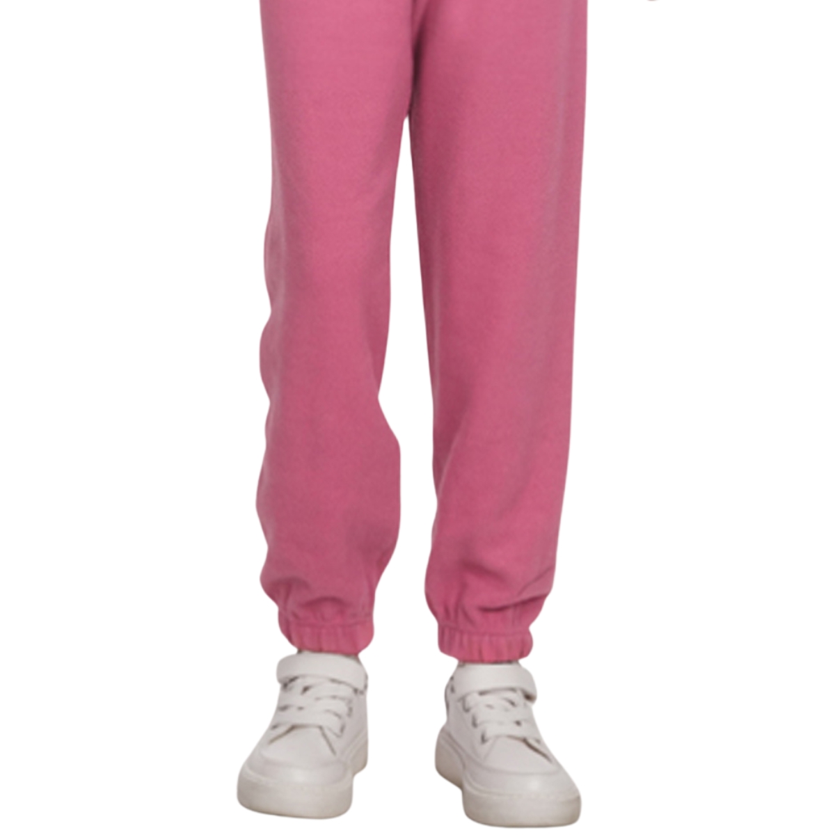 Μαλακό σετ φόρμας από βαμβάκι και πολυεστέρα σε ροζ απόχρωση