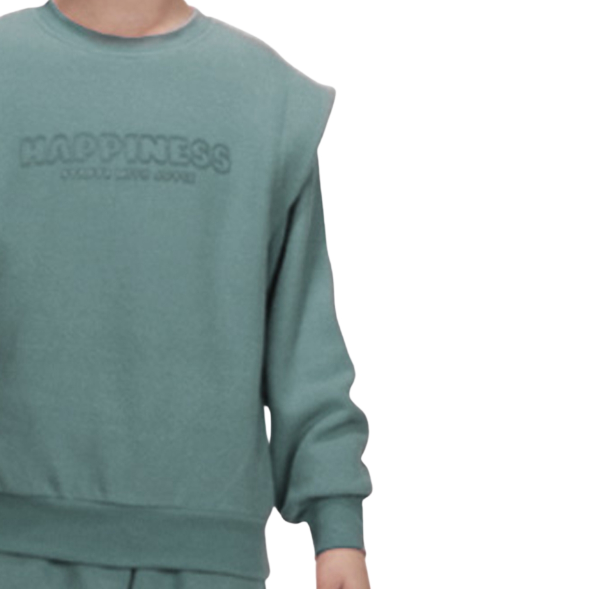 Πράσινο χνουδωτό σετ Green Happiness για κορίτσια