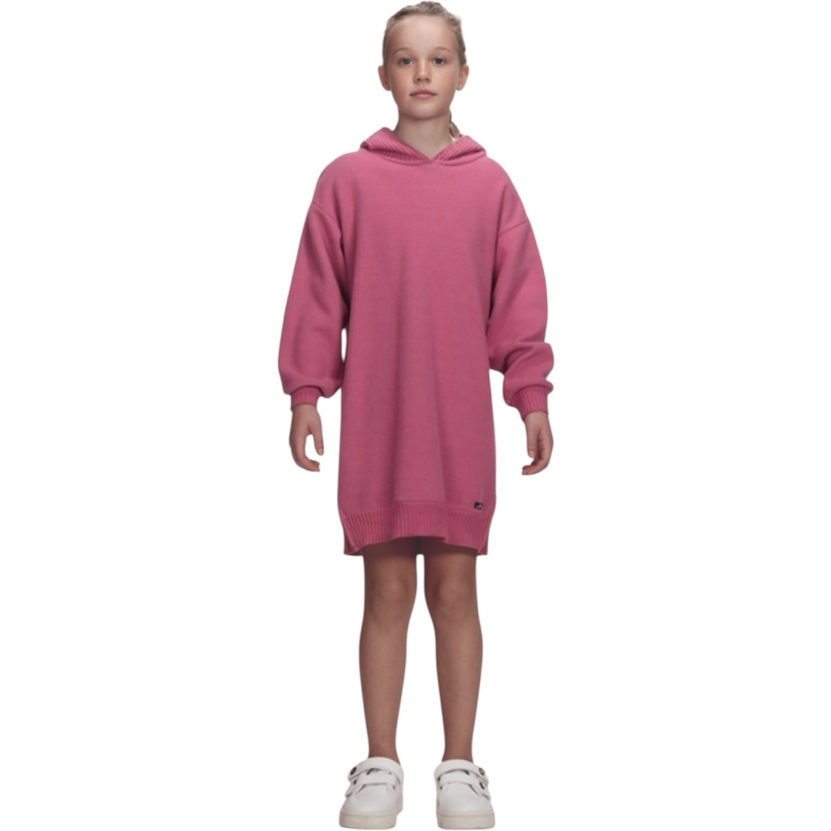 Joyce μακριά μπλούζα κορίτσι μοβ χνουδωτή με κουκούλα