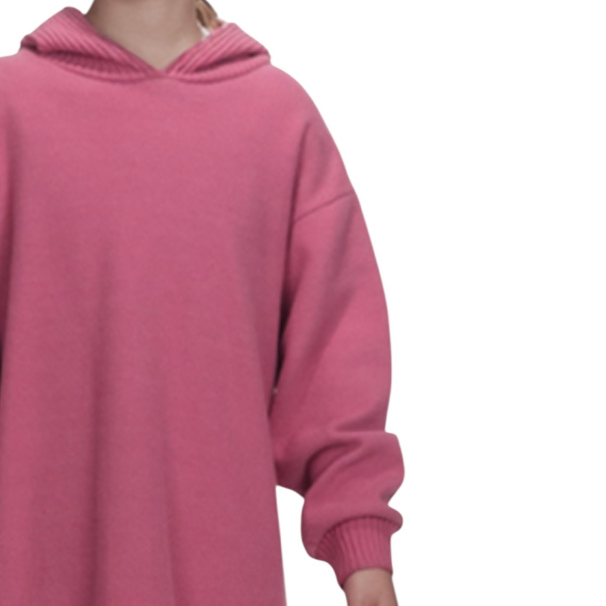 Παιδική μακριά μπλούζα κορίτσι μοβ με φούτερ υφή