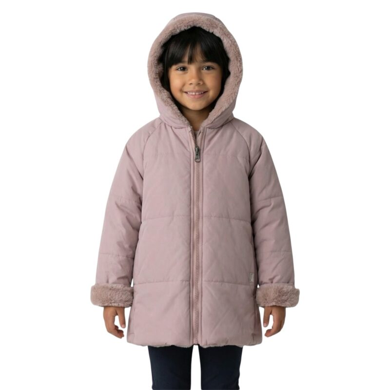 Εβίτα μπουφάν διπλής όψης, με κουκούλα «Double Pink»