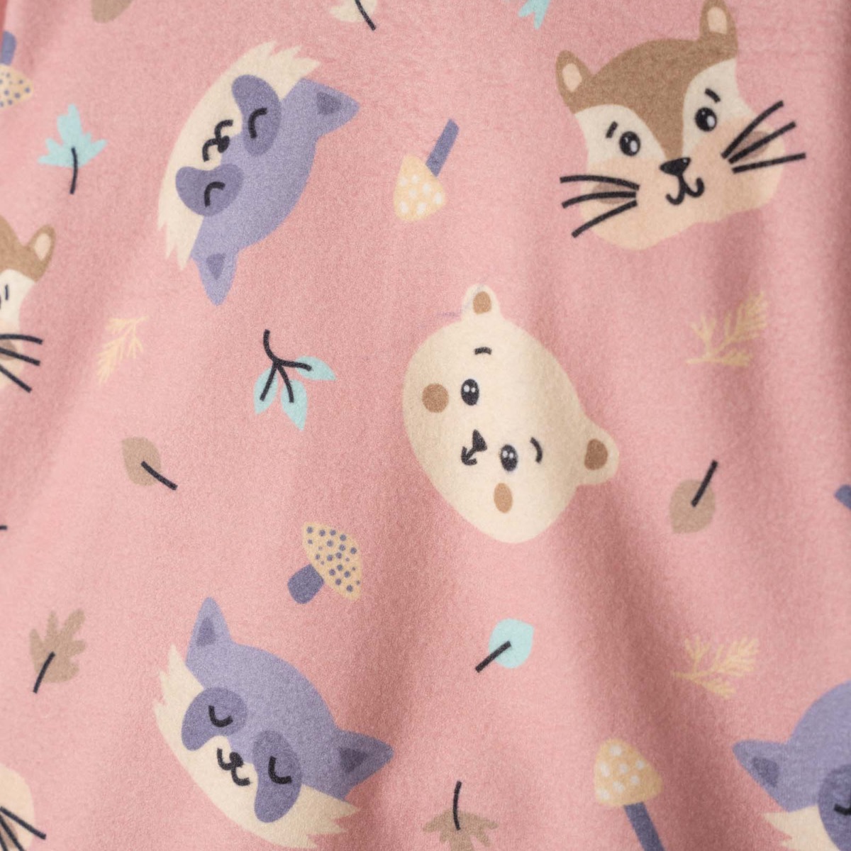 Ροζ παιδική πιτζάμα Εβίτα με τύπωμα για κορίτσια