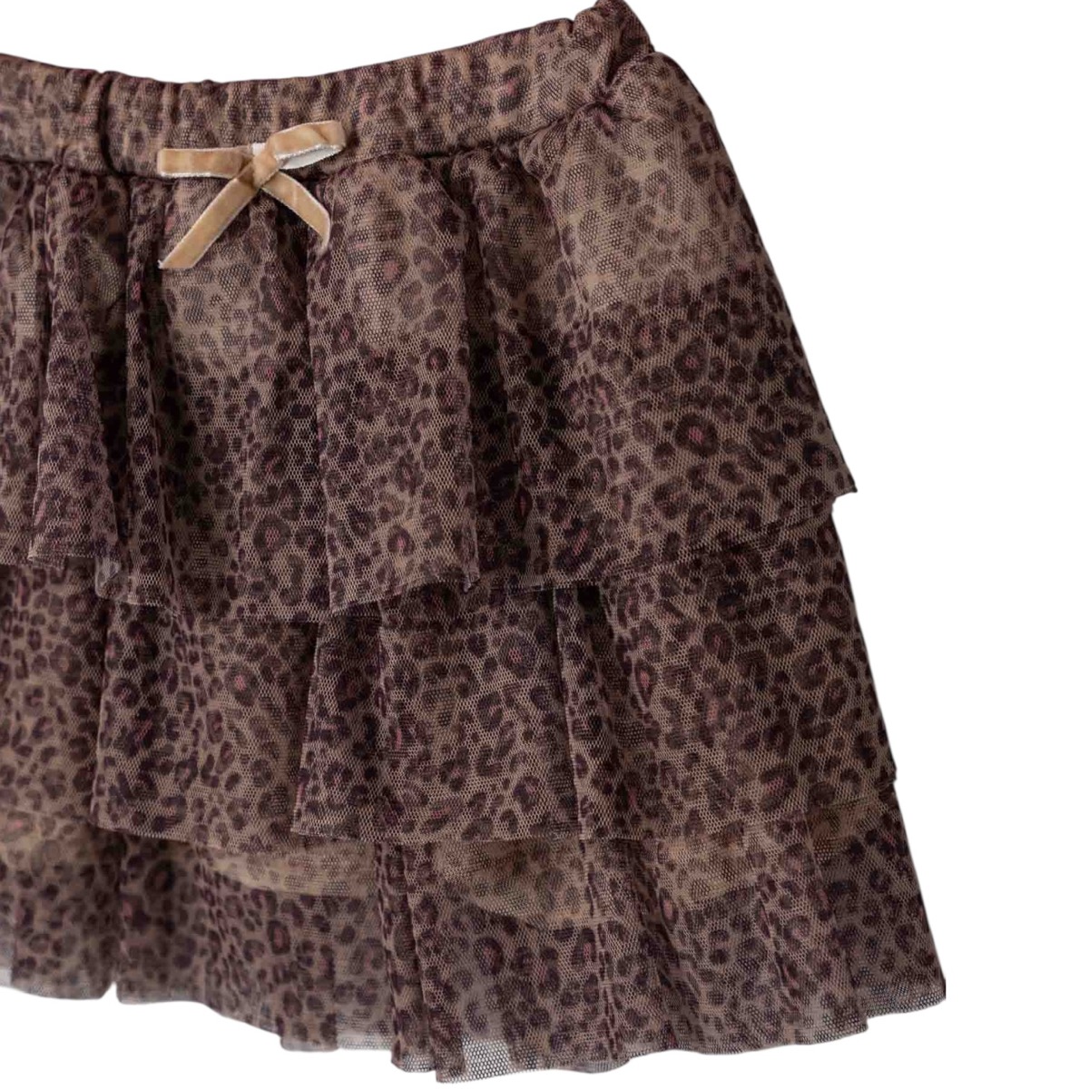 Λεοπάρ τούλινη φούστα με εσωτερική βαμβακερή φόδρα