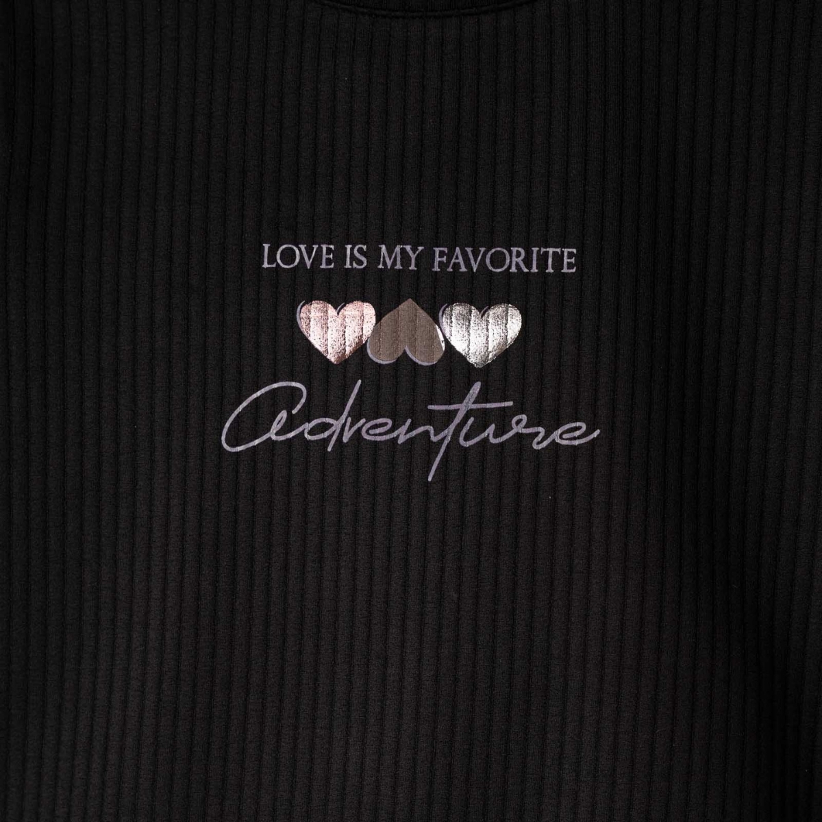 Μαύρη παιδική μπλούζα για κορίτσι με τύπωμα