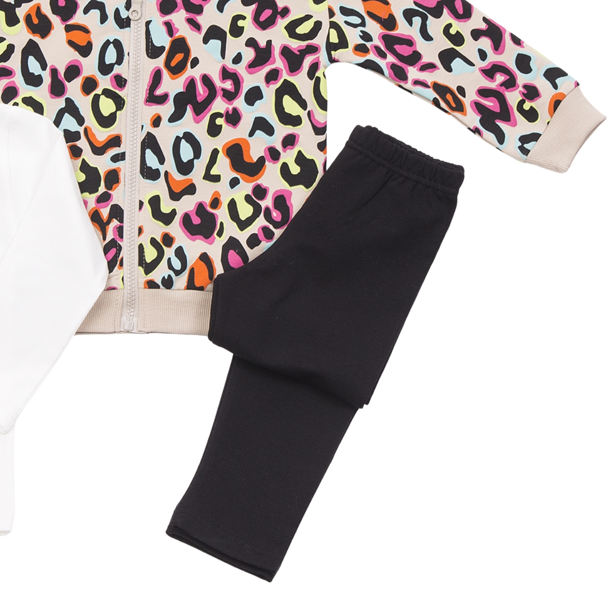 Μαύρο κολάν με χνουδωτή επένδυση για κορίτσι