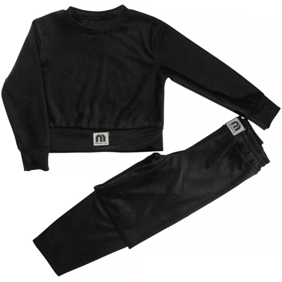 Μαύρο βελουτέ σετ για κορίτσι