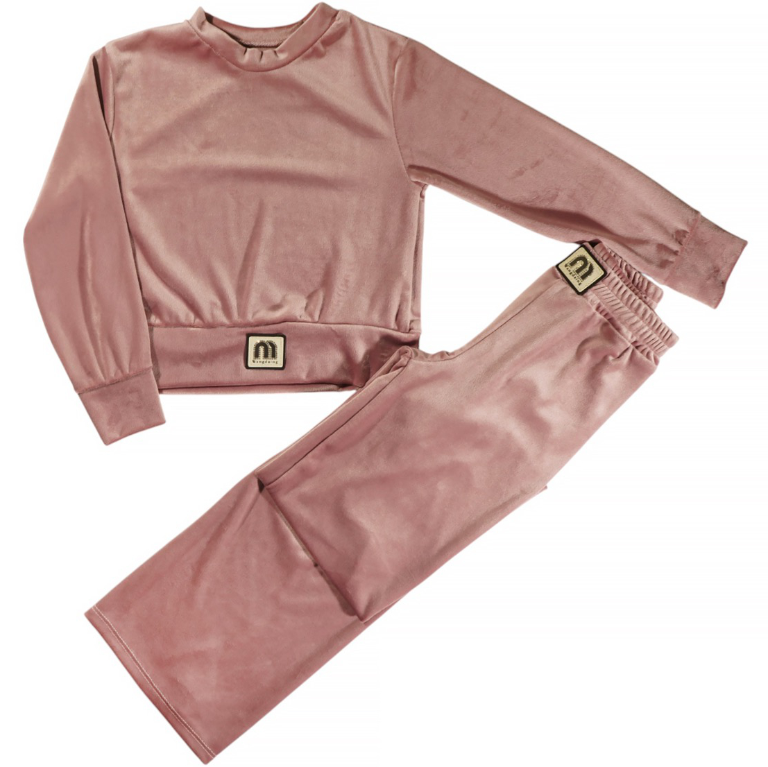 Βελουτέ σετ AZ σομόν κορίτσι για ζεστασιά και ελευθερία κινήσεων