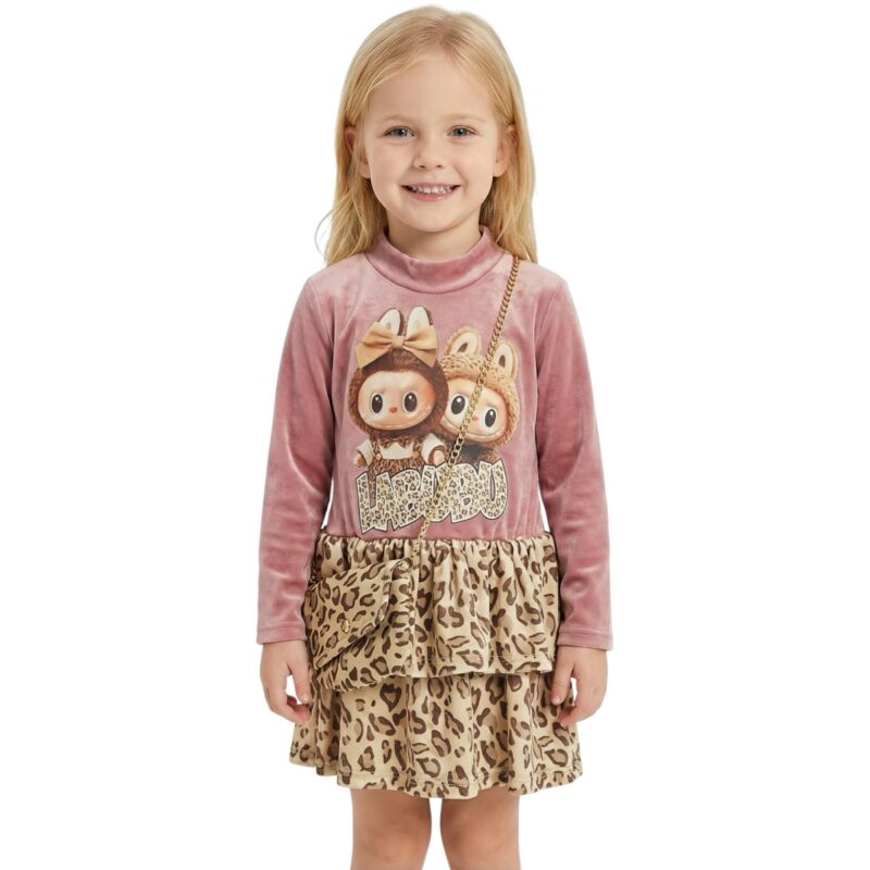 AZ βελουτέ φόρεμα με τσαντάκι «Famous»