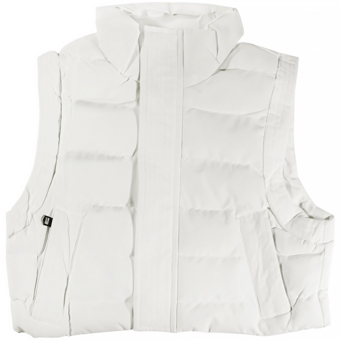 Αμάνικο μπουφάν Ativo puffer λευκό για κορίτσι «Snow Chic».