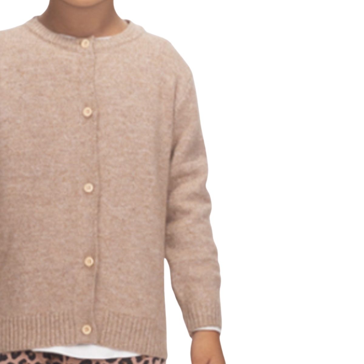 Καφέ ζακέτα Joyce για κορίτσι με κουμπιά Kidz.gr