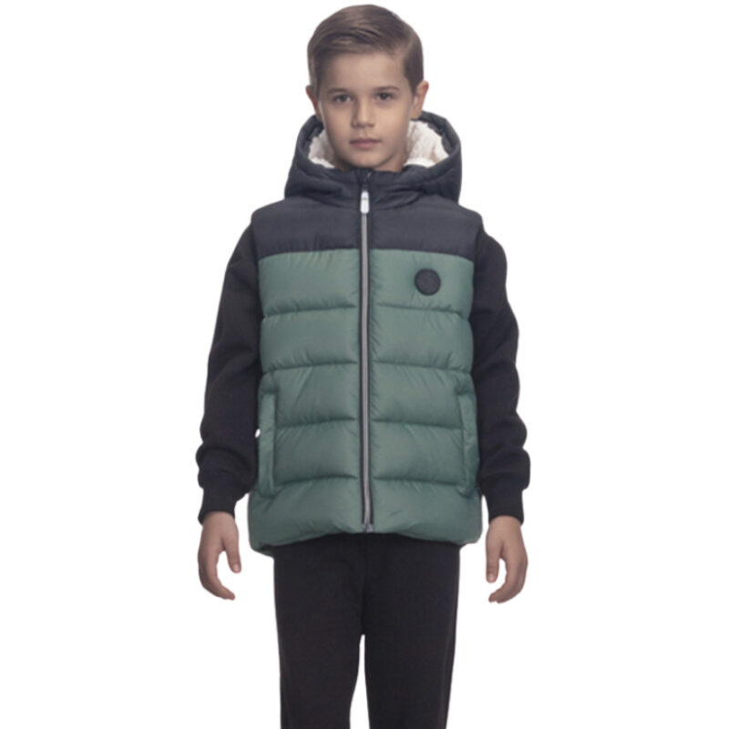 Joyce αμάνικο puffer μπουφάν πράσινο