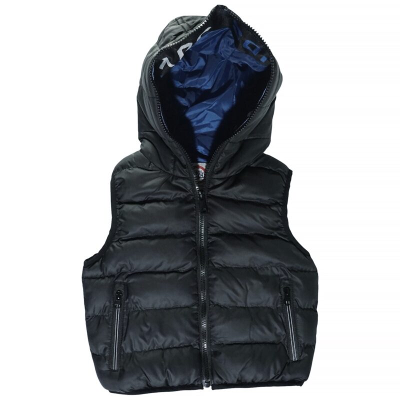 Αμάνικο puffer μπουφάν Joyce σε μαύρο χρώμα για παιδιά