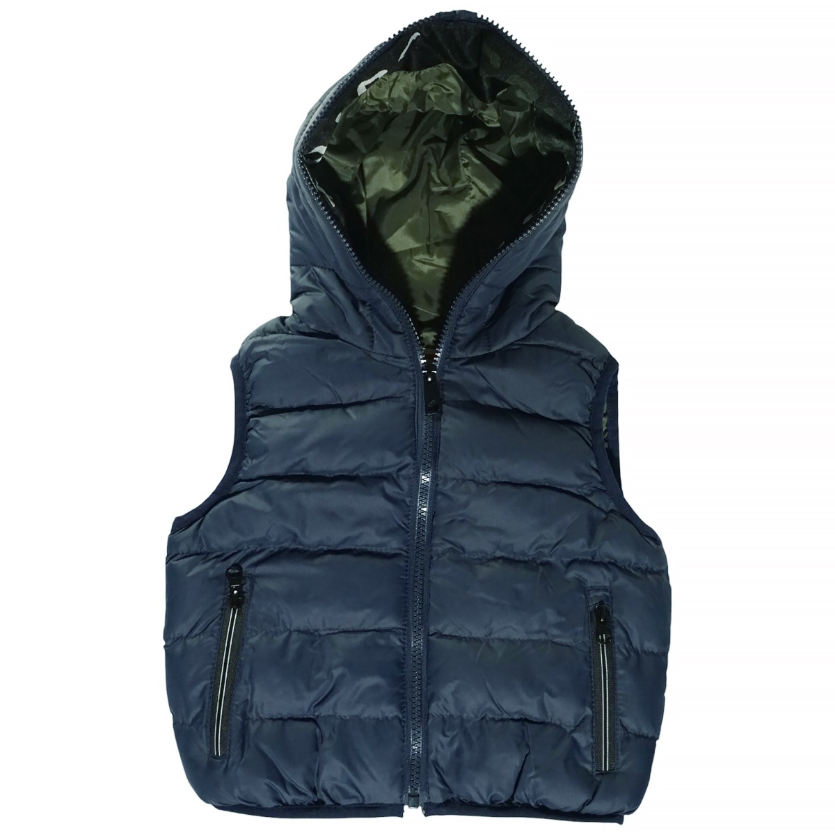 Μπλε αμάνικο puffer μπουφάν Joyce για παιδιά