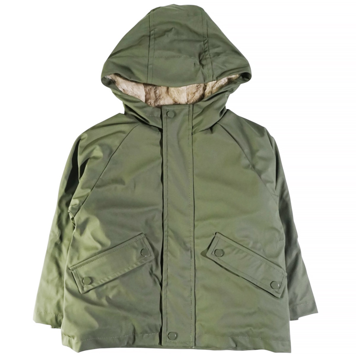 Joyce μπουφάν Rain Vibes με κουκούλα και συνθετικό γουνάκι