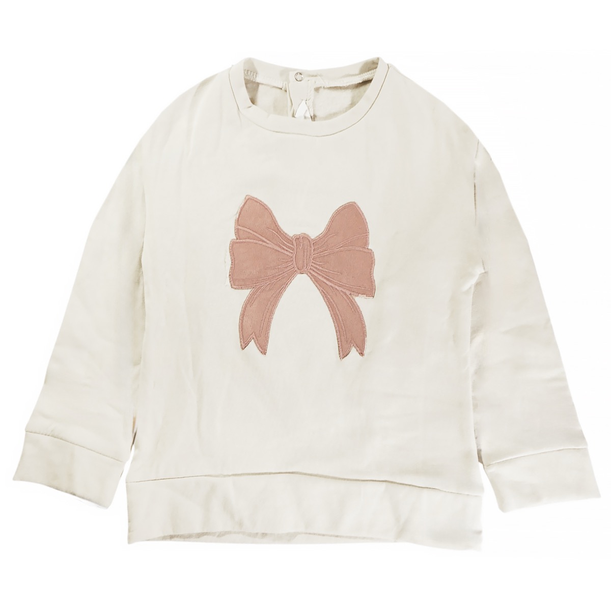 Gamzelim μπεζ φούτερ μπλούζα με απλικέ σχέδιο και τρουκς