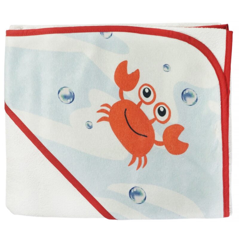 Buude Kids μπουρνουζοπετσέτα Baby Crab για μωρό με πολύχρωμο σχέδιο