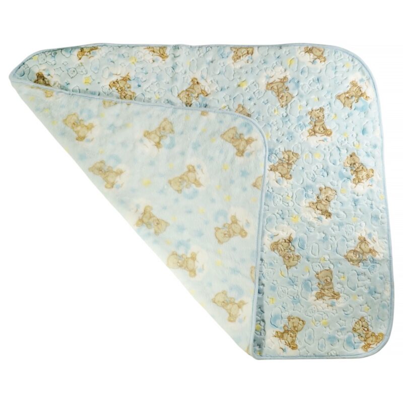 Golden Spring γαλάζια fleece κουβέρτα με ανάγλυφα σχέδια